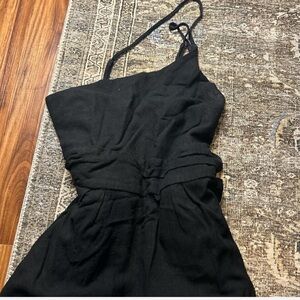 One shoulder Black romper